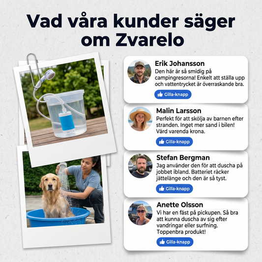 Zvarelo™ — Den Originella Portabla Duschen - Bli fräsch var du än är på under två minuter