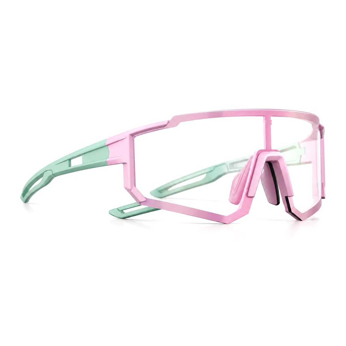 Fotokroma cykelglasögon, rosa med mint