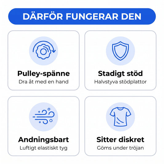 Funktionsöversikt av stödbältets egenskaper