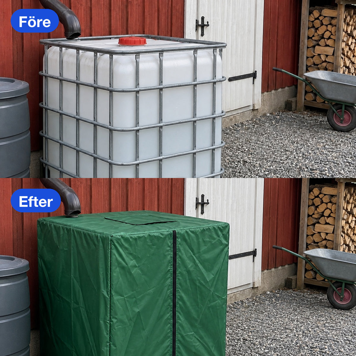IBC-tank utan och med tanköverdrag