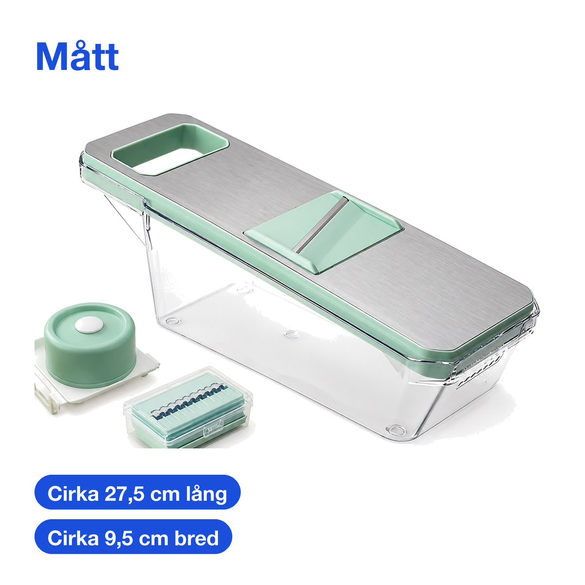 Mått: cirka 27,5 cm lång och 9,5 cm bred