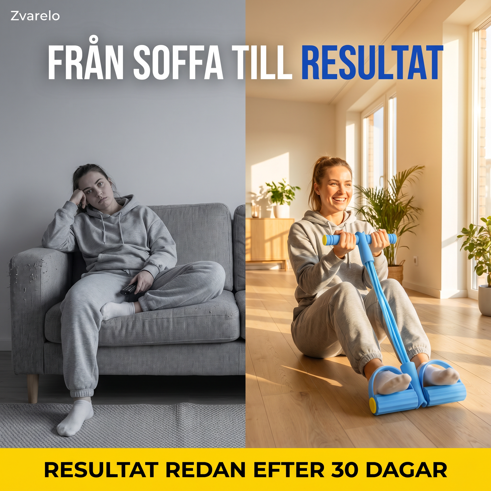 Zvarelo™ — Expanderbara Träningsbandet som ersätter gymmet och tränar hela kroppen hemma