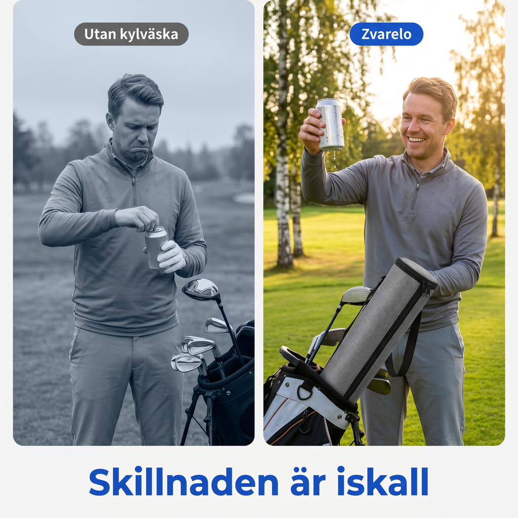 Zvarelo™ — Golfkylväskan som håller drycken kall från första tee till sista putt