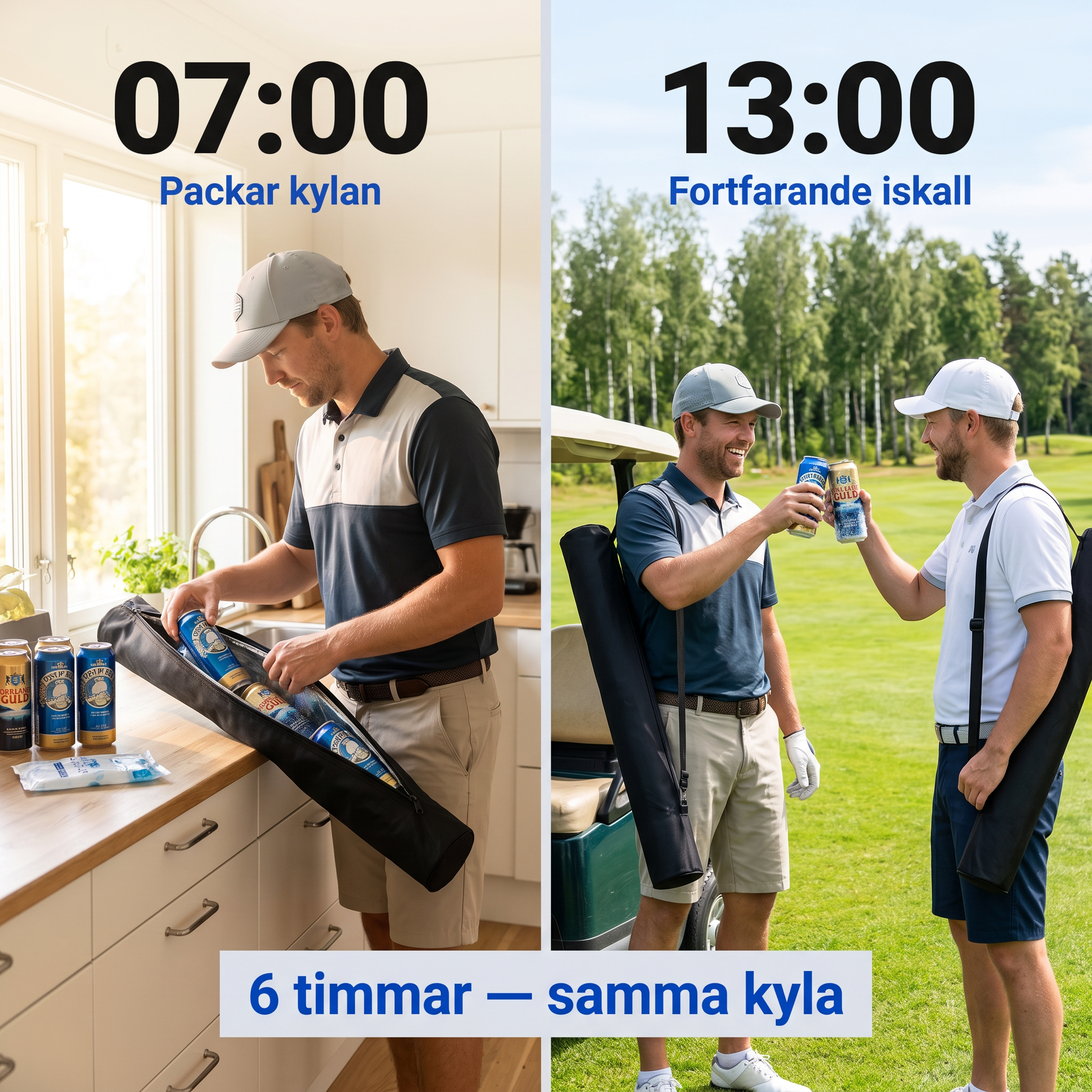Zvarelo™ — Golfkylväskan som håller drycken kall från första tee till sista putt