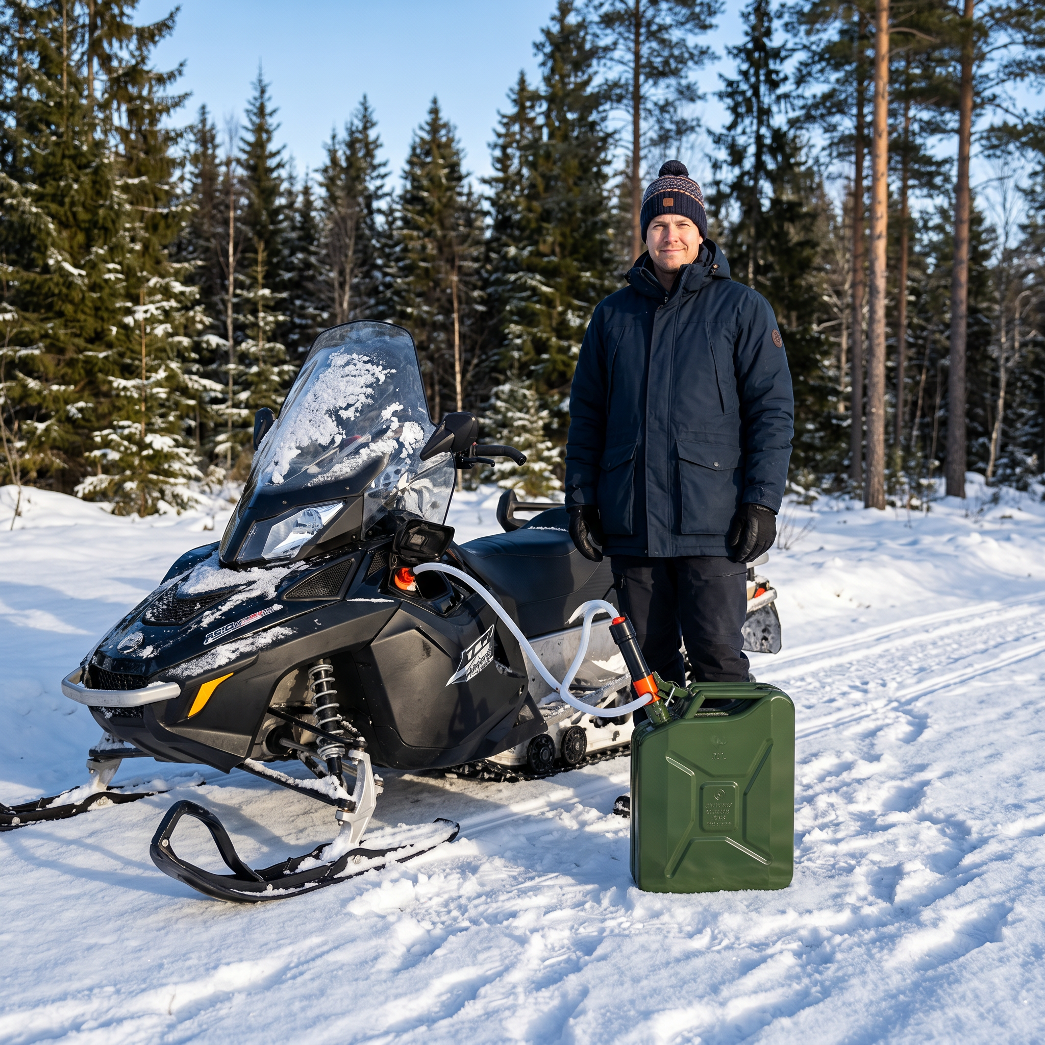 Zvarelo™ — Bränslepumpen som flyttar bränsle från dunken till tanken utan spill och passar båt, skoter och traktor