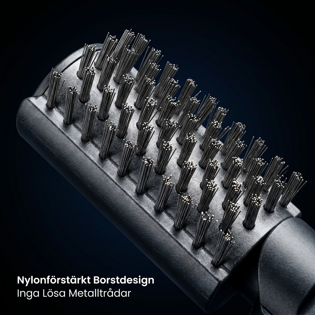 Zvarelo™ — Grillborsten utan metalltrådar som rengör gallret på 90 sekunder utan risk för förorening