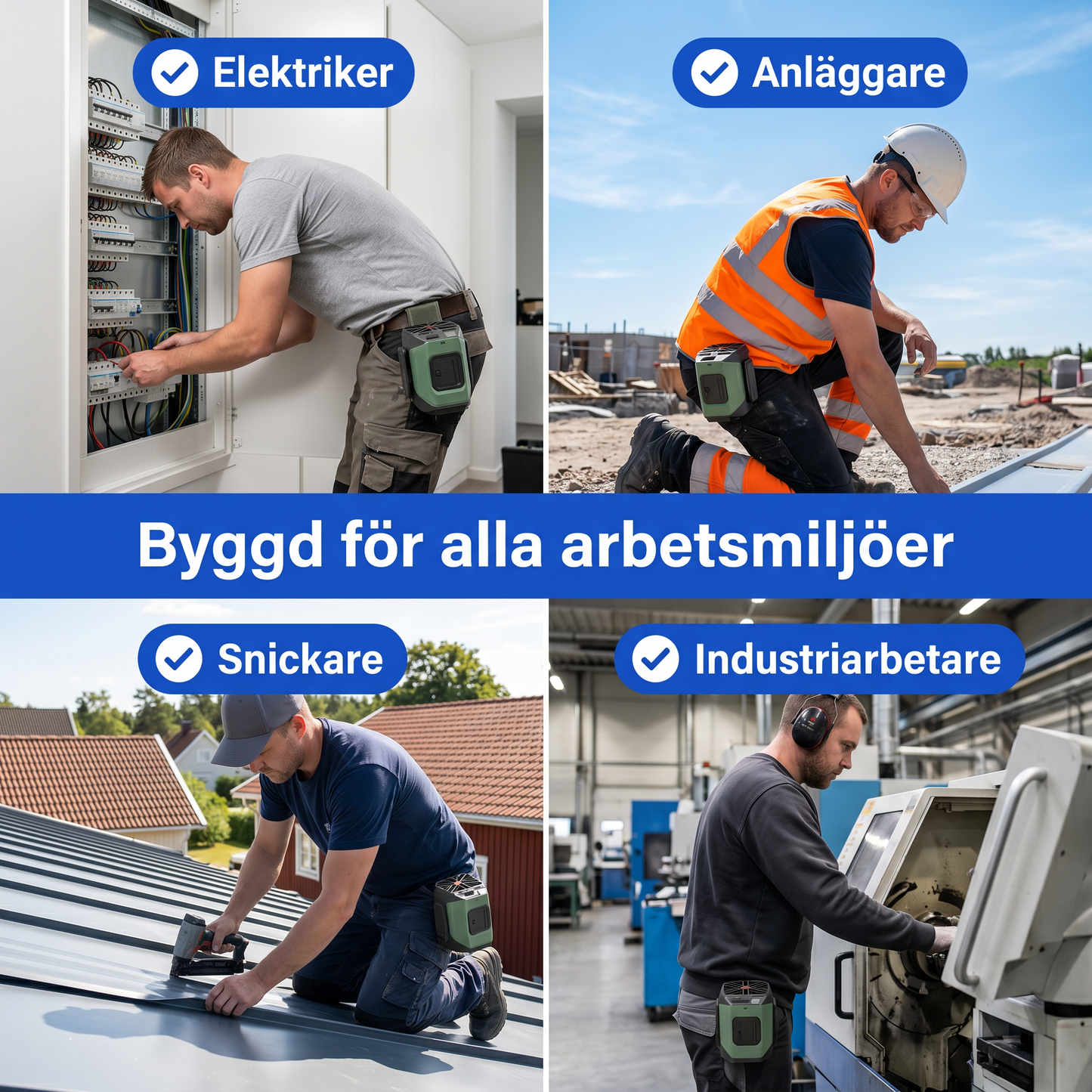 Zvarelo™ Arbetsfläkten som håller dig sval hela skiftet, även med långärmat