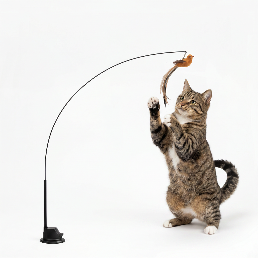 Zvarelo™ — Automatiska fågelbågen som aktiverar jaktinstinkten och underhåller katten i timmar