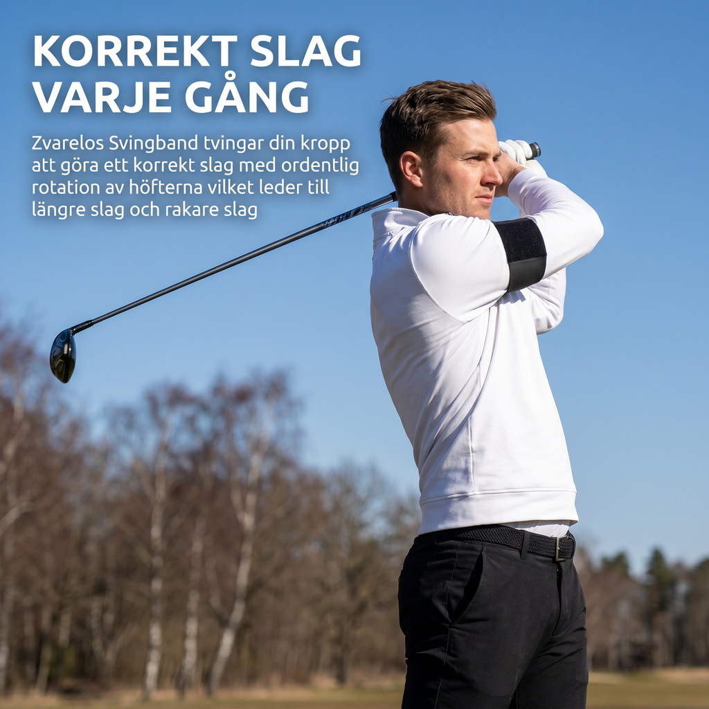 Zvarelo™ — Svingbandet som tvingar rätt höftrotation och tar bort slice och duff utan nya lektioner