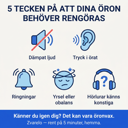 Zvarelo — Öronrengöraren som rensar vaxproppen hemma på 3 minuter utan tops eller klinikbesök