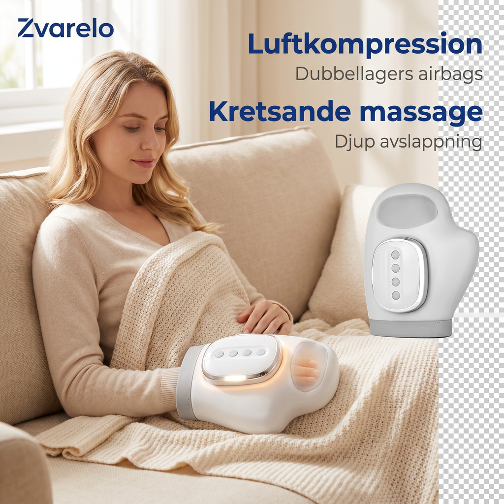 Zvarelo™ — Handmassagern med luftkompression och värme som lindrar stelhet och stickningar på 15 minuter om dagen