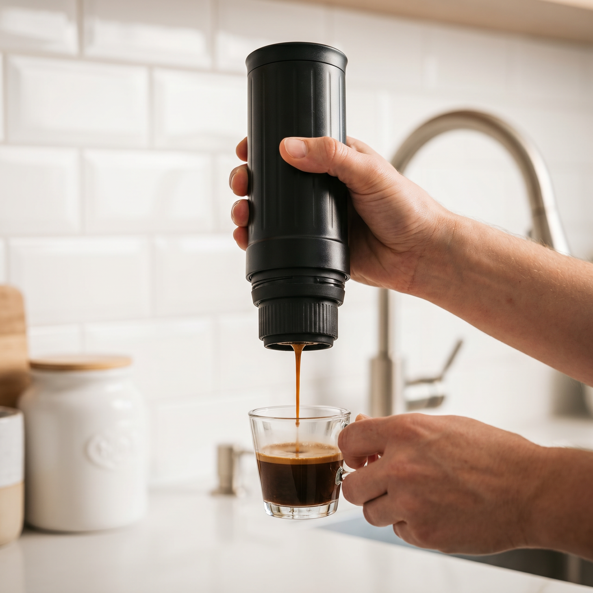 Zvarelo™ — Espressomaskinen som brygger riktig espresso på 3 minuter var du än är utan eluttag