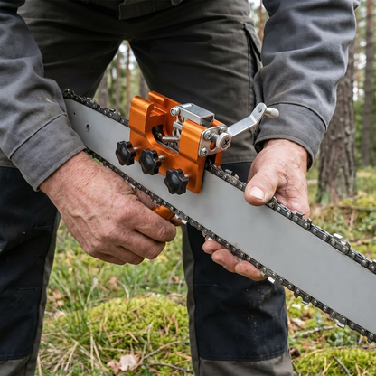 Zvarelo — Nordslip kedjesliparen som slipar motorsågskedjan på 30 sekunder direkt på sågen