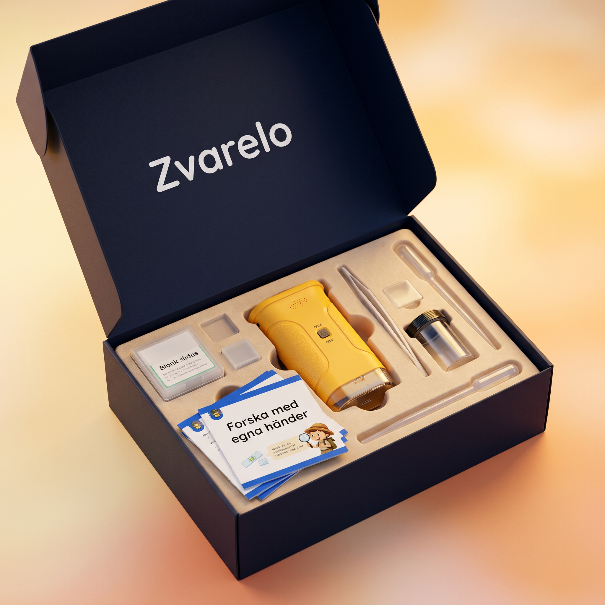 Zvarelo™ — Mikroskopet som låter barnet forska med egna händer istället för skärm