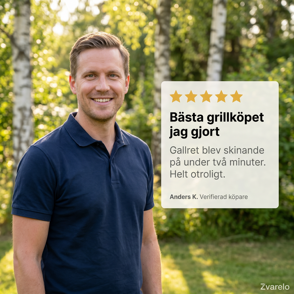 Zvarelo™ — Grillborsten utan metalltrådar som rengör gallret på 90 sekunder utan risk för förorening