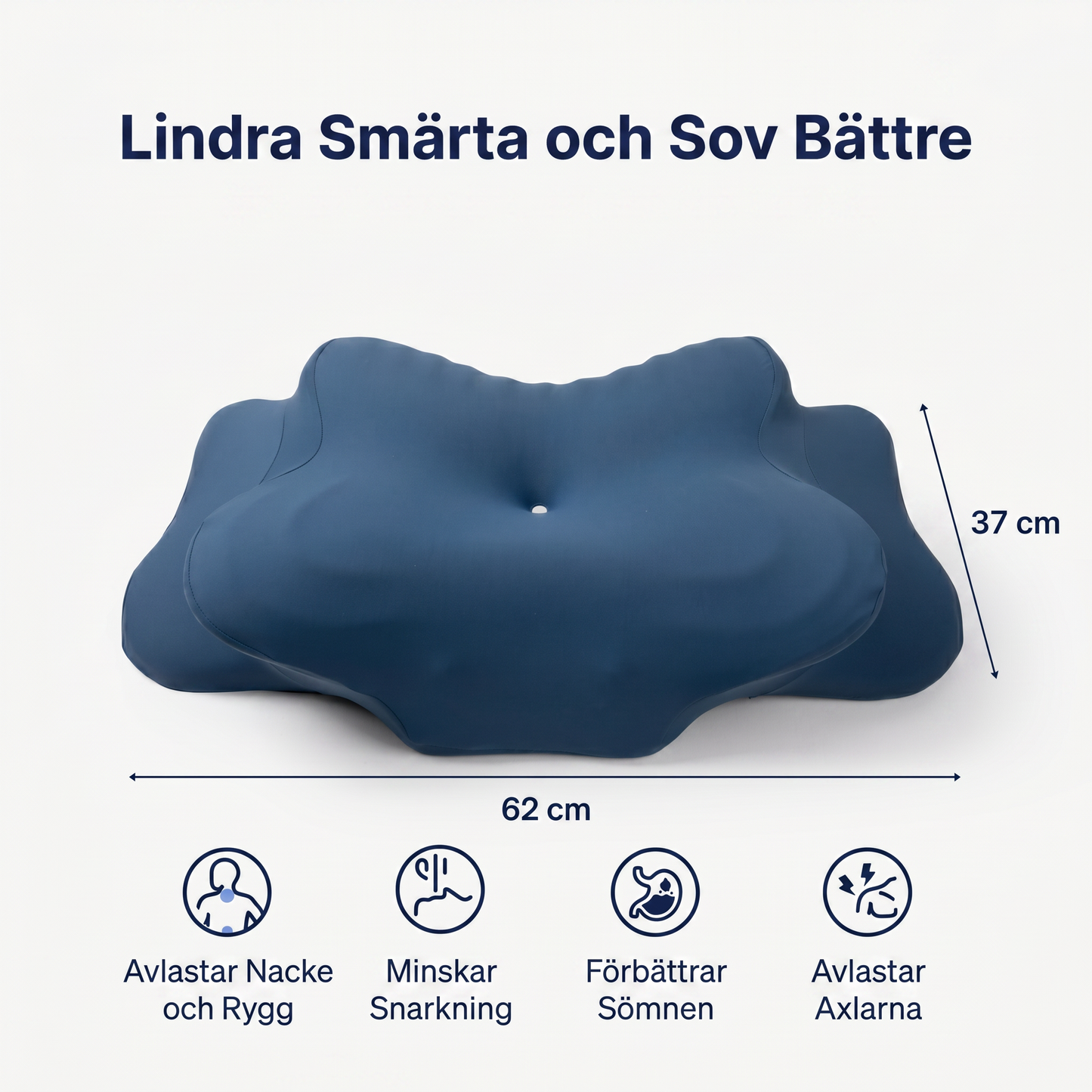 Zvarelo™ — Ergonomiska Sömnkudden med minnesskum som stöder nacken och minskar morgonstelhet