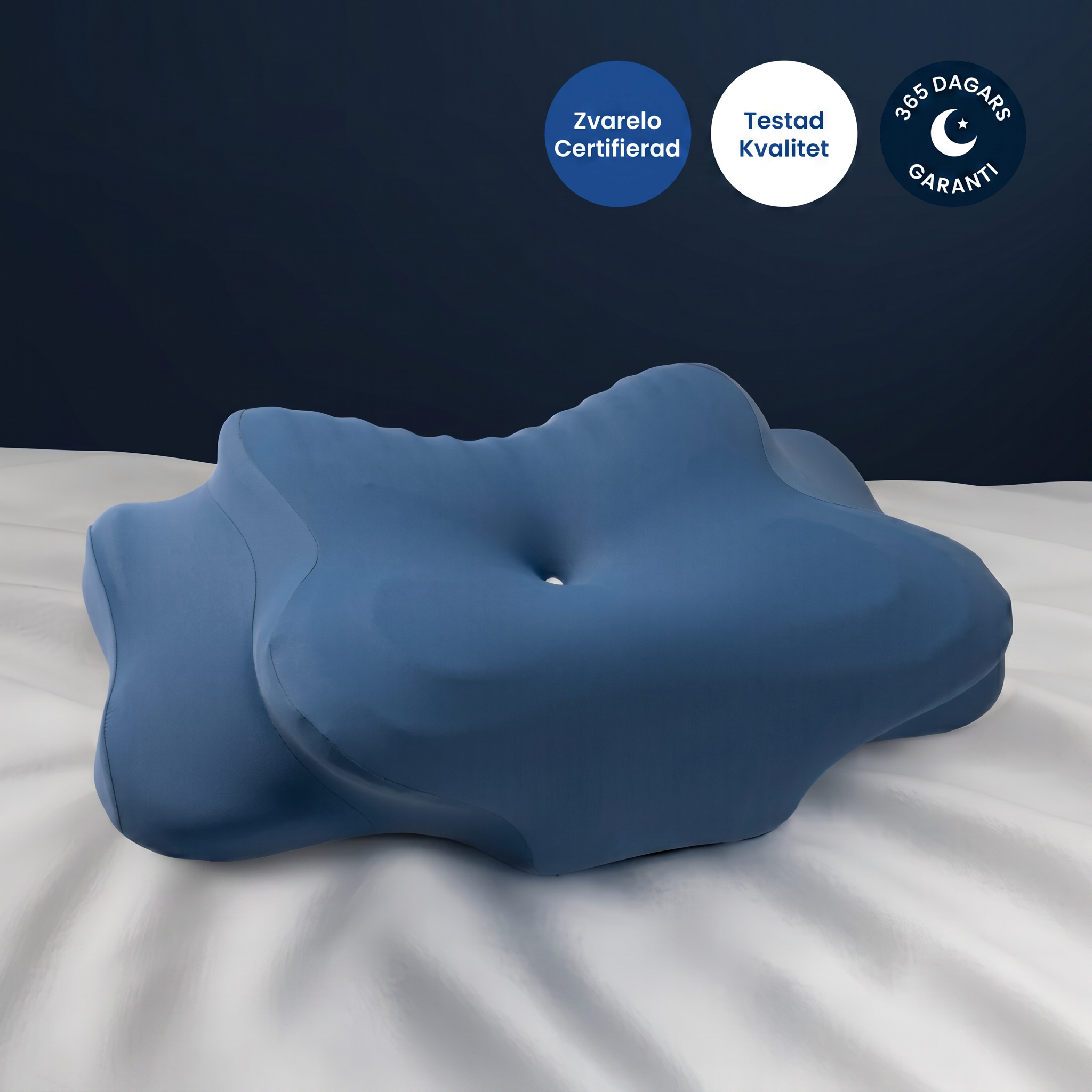 Zvarelo™ — Ergonomiska Sömnkudden med minnesskum som stöder nacken och minskar morgonstelhet