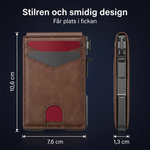 Zvarelo™ — Titanplånboken med pop-up-visning som visar alla kort med ett klick