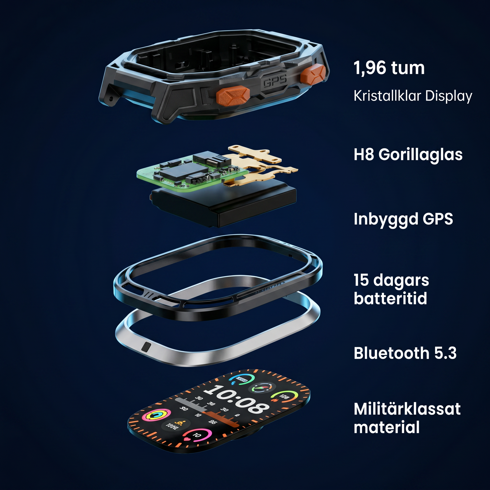 Zvarelo™ — Smartklockan som mäter puls, syre och steg och håller batteriet i 7 dagar