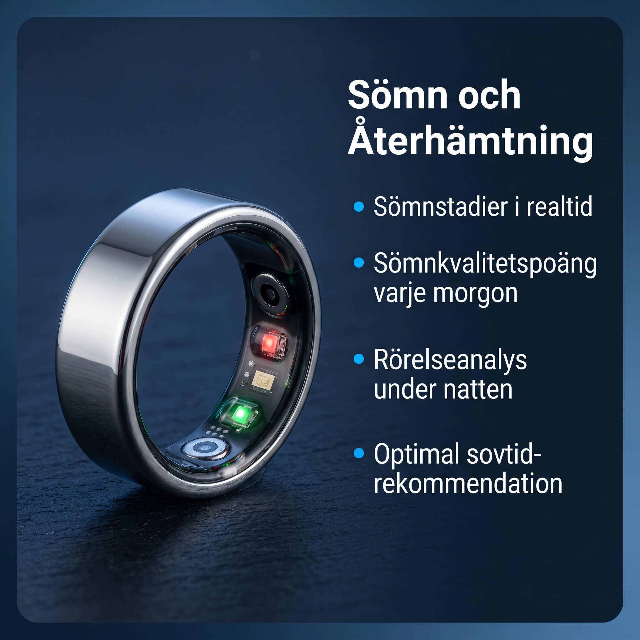 Zvarelo™ — Hälsoringen som spårar sömn, puls och stressnivå dygnet runt utan skärm