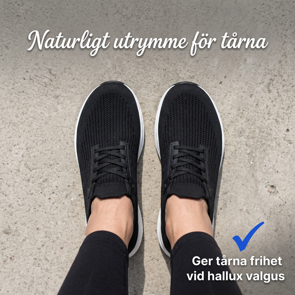 Zvarelo™ CloudStep — Hallux-vänliga skor med bred tåbox och sömlöst inre som låter dig gå hela dagen utan smärta