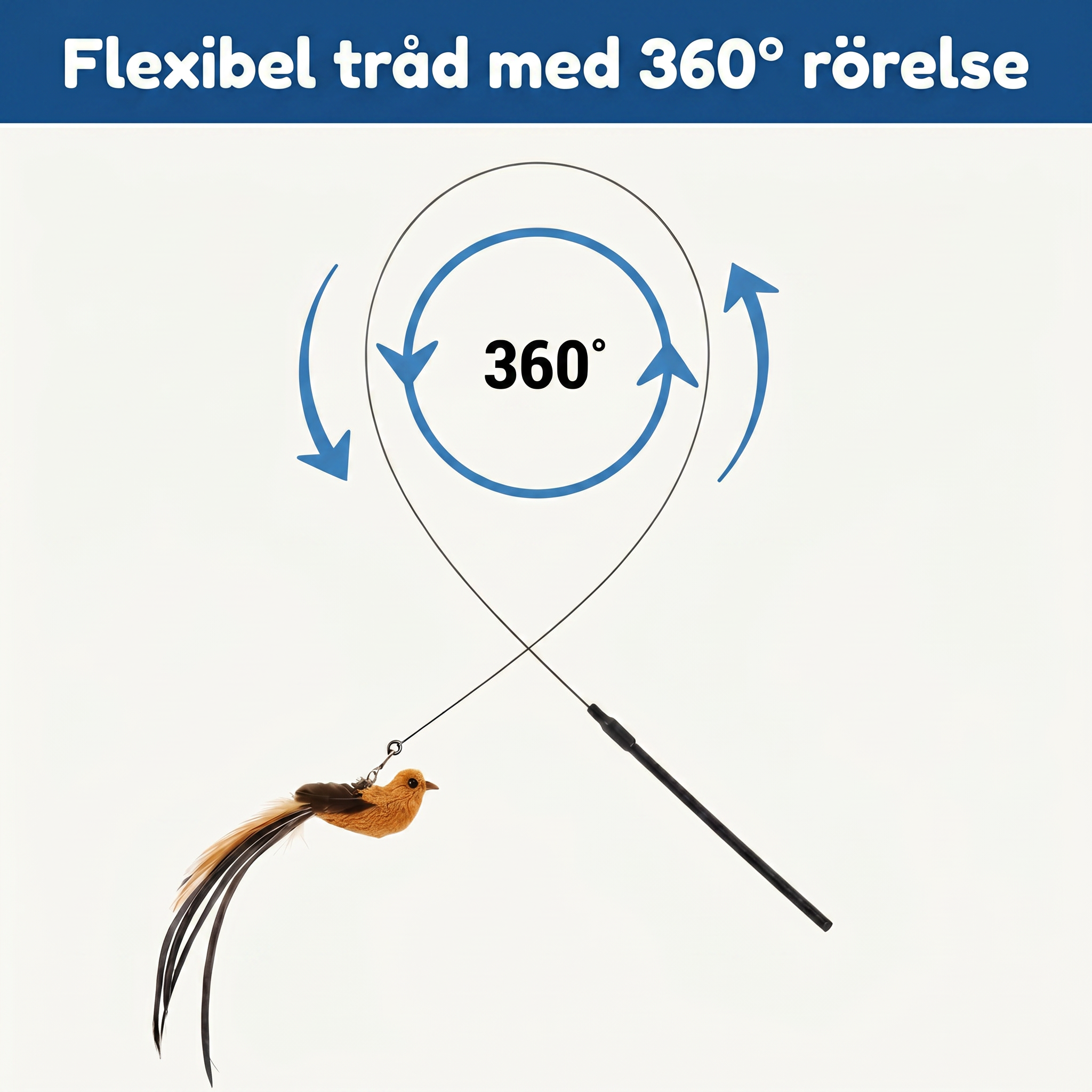 Zvarelo™ — Automatiska fågelbågen som aktiverar jaktinstinkten och underhåller katten i timmar