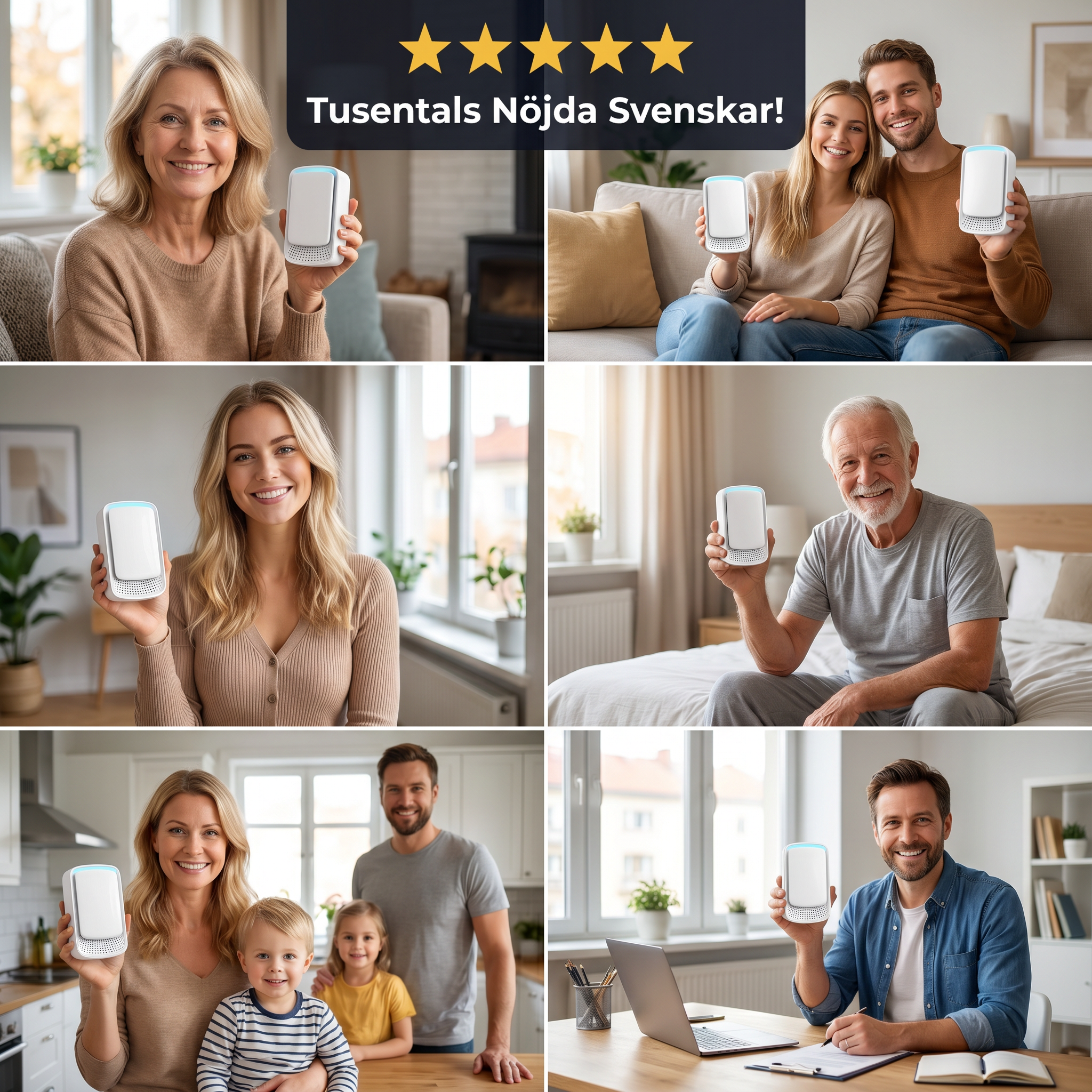 Zvarelo™ KvalsterFri — Jonisatorn som rengör sovrumslukten tyst och filterfritt så att du vaknar klarare