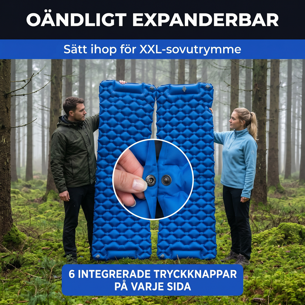 Zvarelo™ — Det Originella Kompakta Liggunderlaget som blåser upp sig självt på 30 sekunder