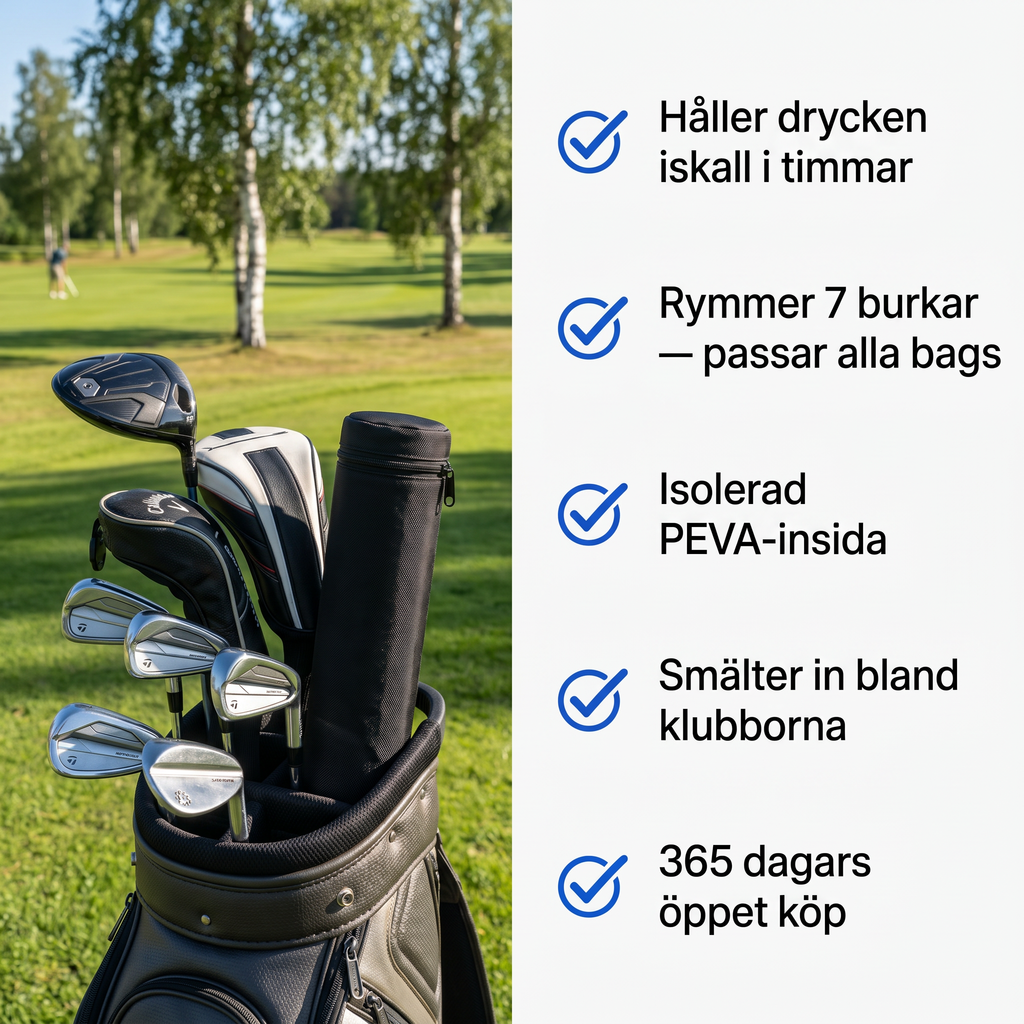Zvarelo™ — Golfkylväskan som håller drycken kall från första tee till sista putt