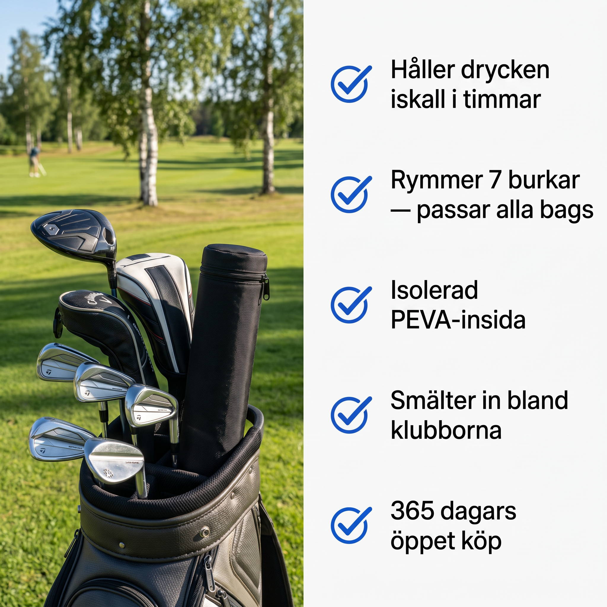 Zvarelo™ — Golfkylväskan som håller drycken kall från första tee till sista putt