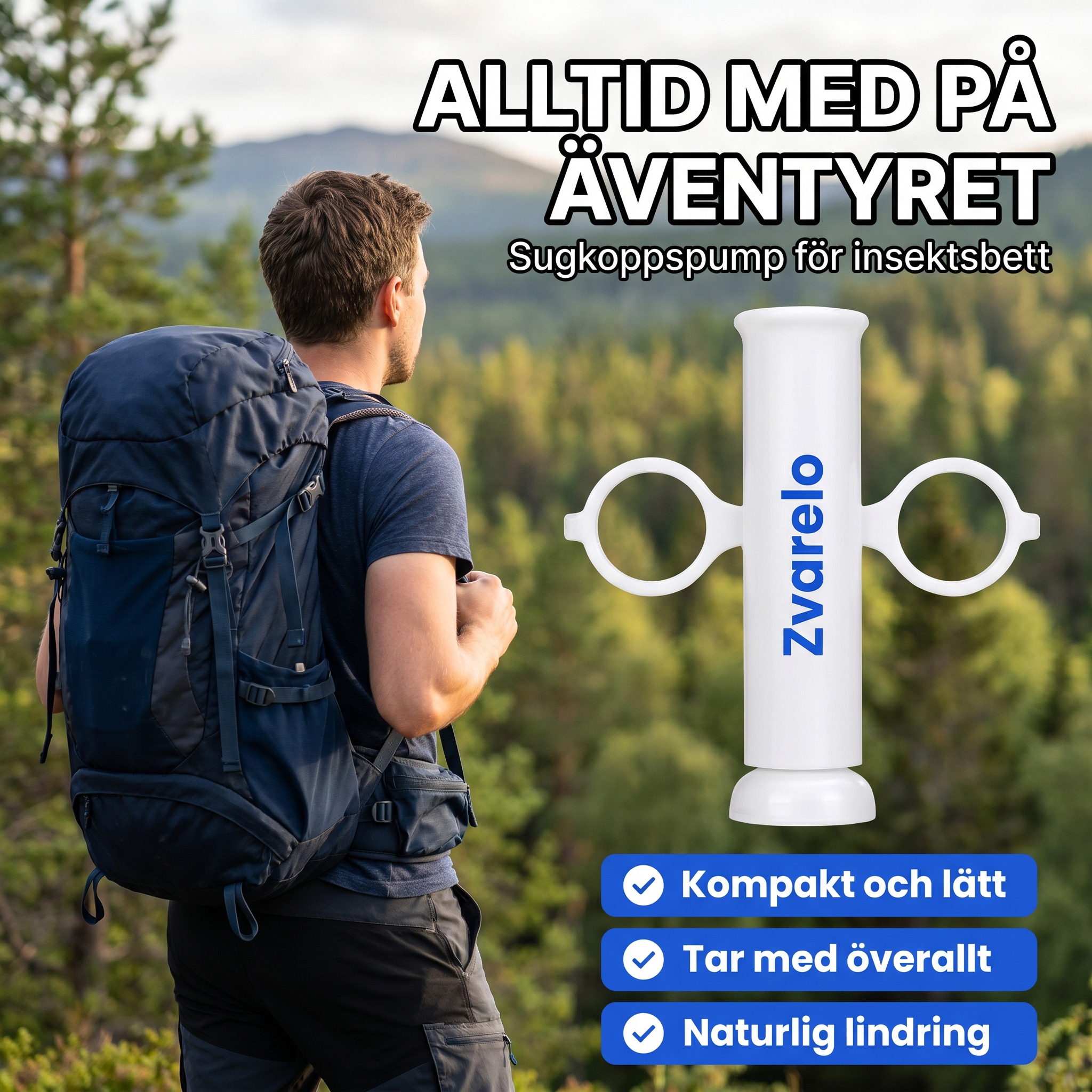 Zvarelo™ — Den Originella Sugpennan som drar ut myggbettets saliv och tar bort klådan vid källan
