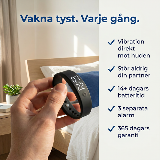 Zvarelo™ – Vibrerande väckningsarmband som väcker dig utan att störa andra
