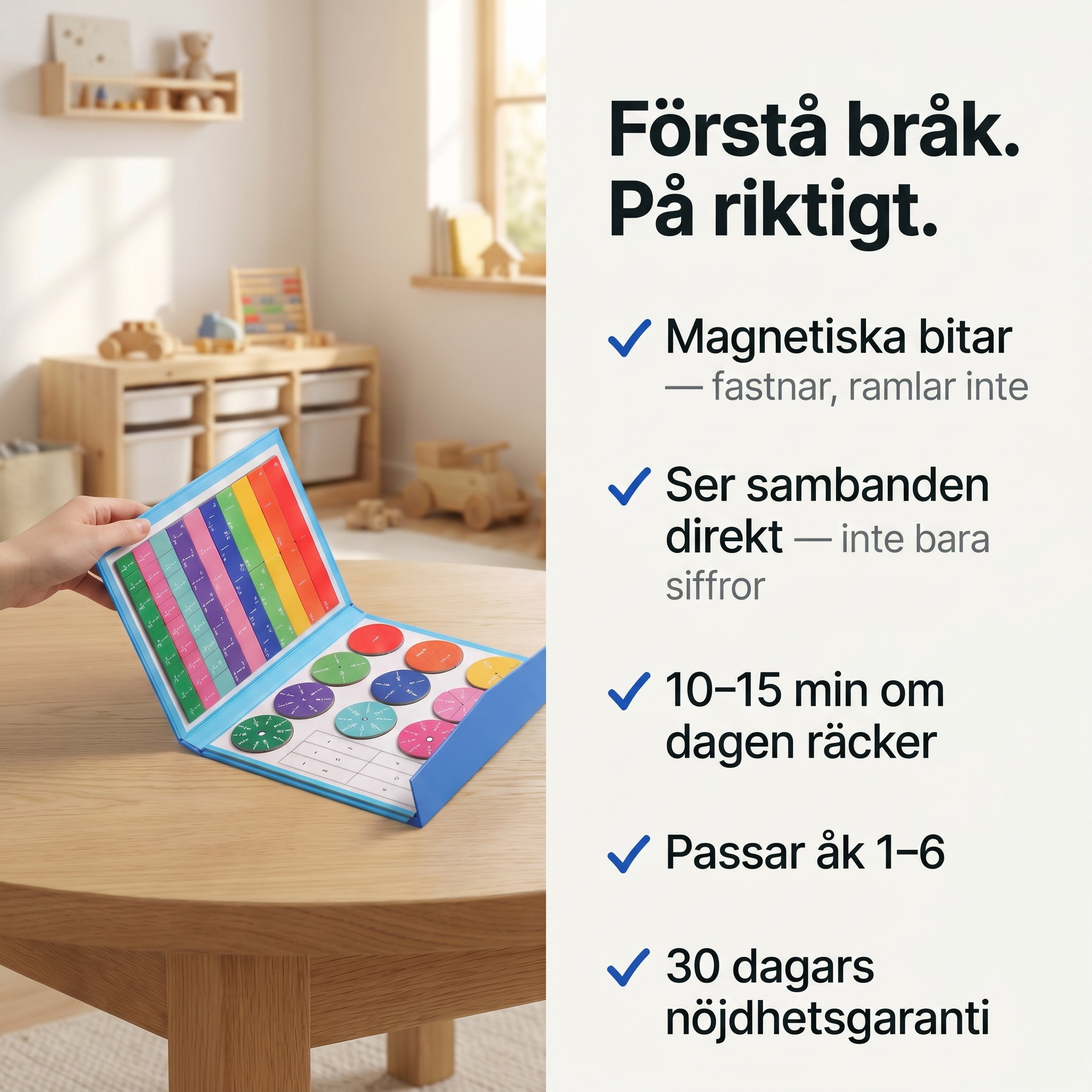 Zvarelo™ – BråkMagneten - Magnetiskt bråkspel som gör matte konkret och roligt för barn