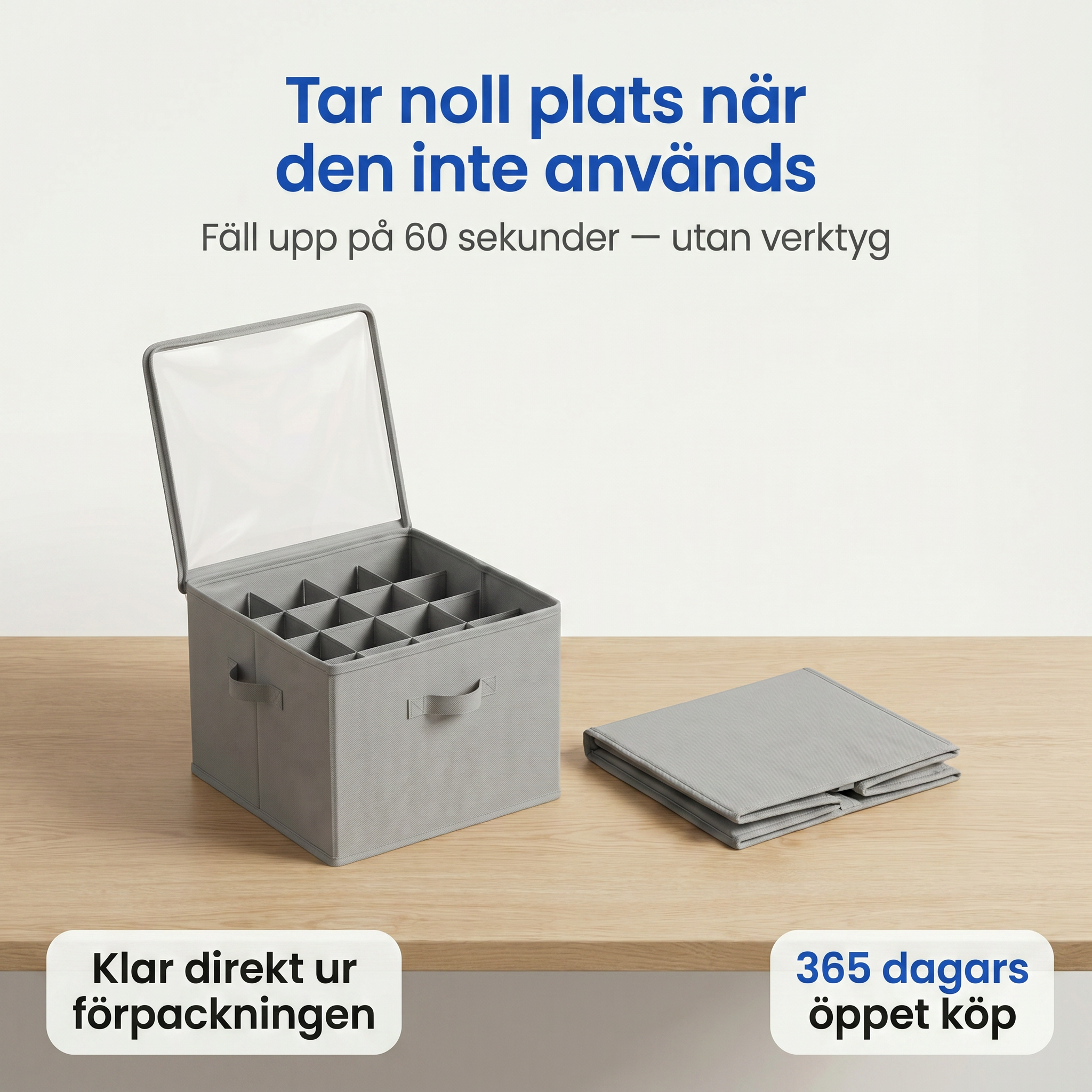 Zvarelo™ — Hopfällbar skoförvaringslåda som ger dig ordning och 70% mer plats i garderoben