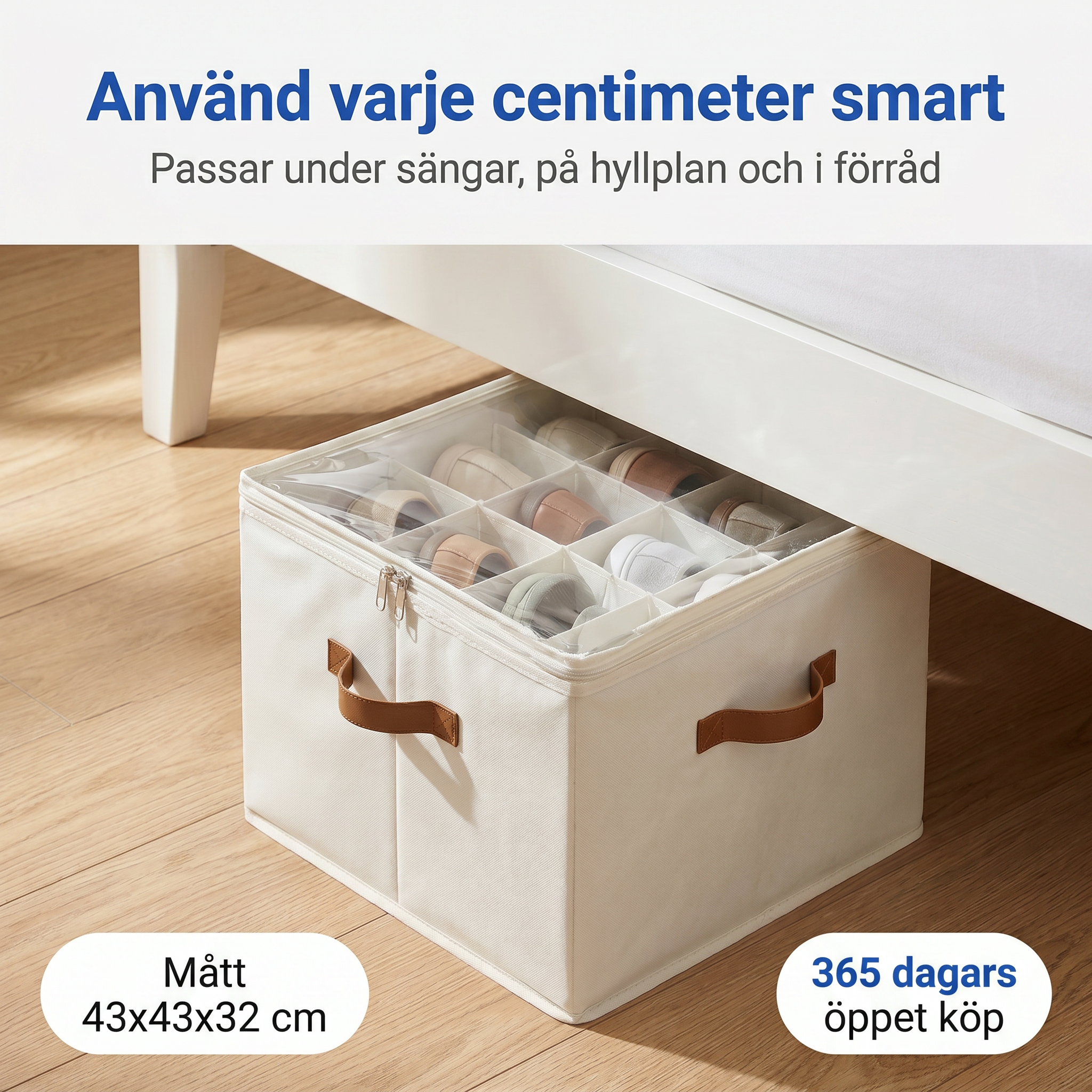 Zvarelo™ — Hopfällbar skoförvaringslåda som ger dig ordning och 70% mer plats i garderoben