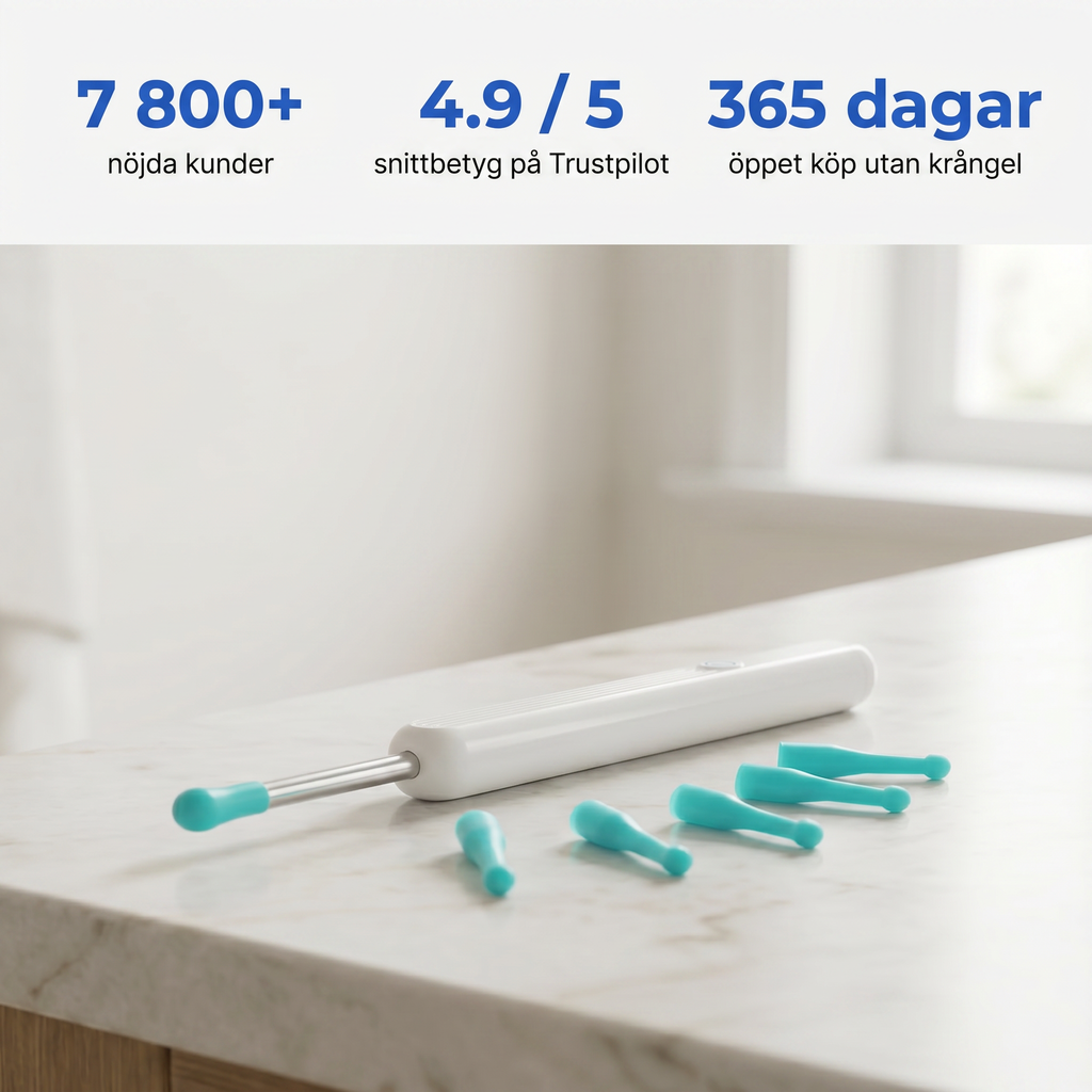 Zvarelo™ — Den Originella Öronrengöraren - Avancerad teknik som tar bort vax och förbättrar din hörsel