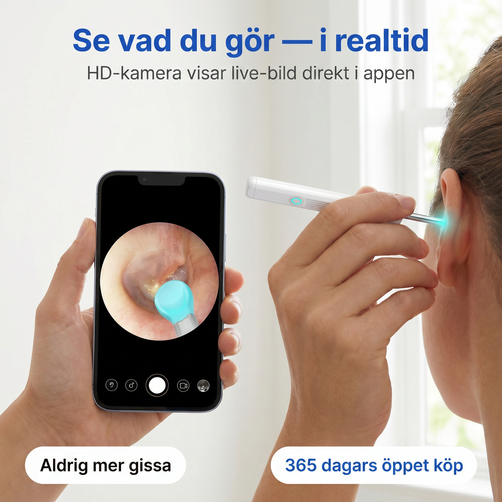 Zvarelo™ — Den Originella Öronrengöraren - Avancerad teknik som tar bort vax och förbättrar din hörsel