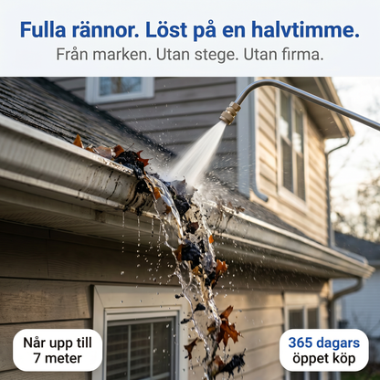 Zvarelo — Högtrycksstaven som låter dig rengöra tak och rännor utan stege