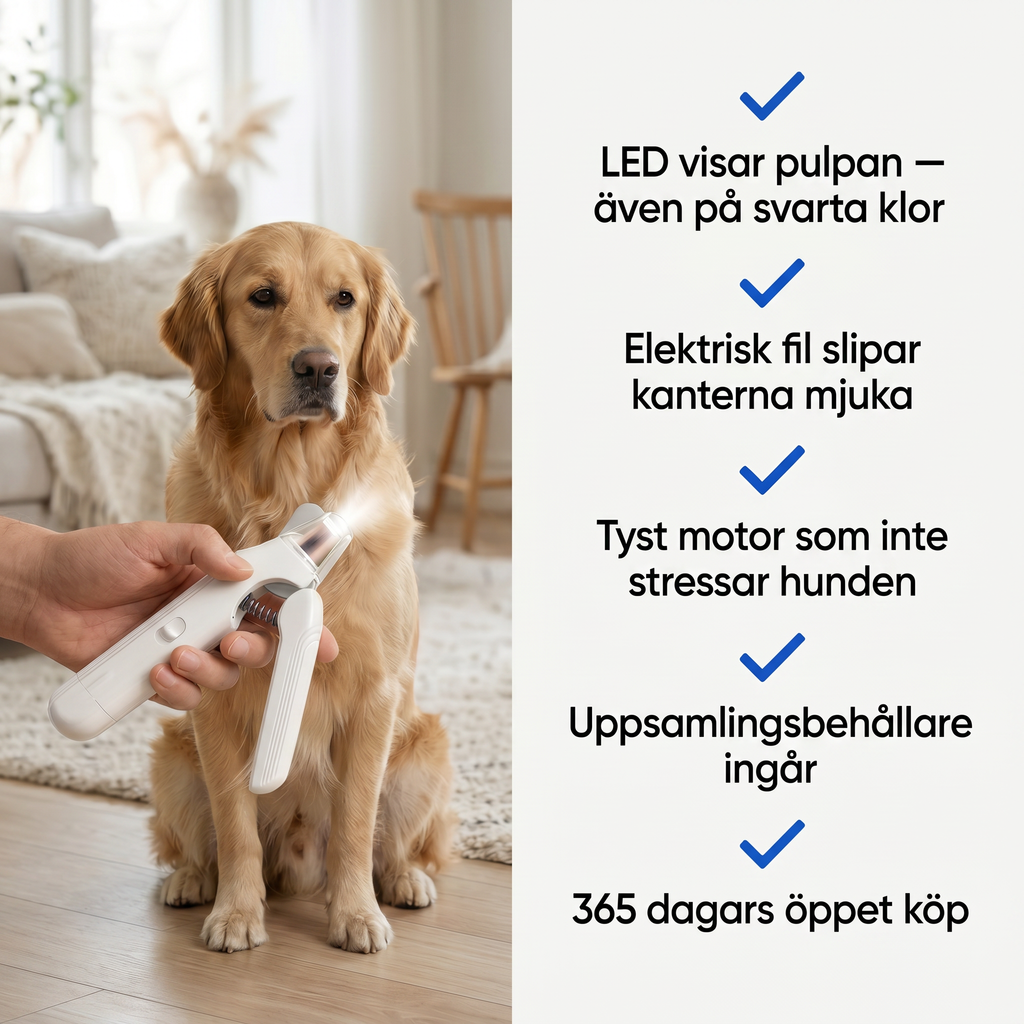 Zvarelo™ — Den Originella Kloklipparen som låter dig klippa tryggt utan att skada din hund