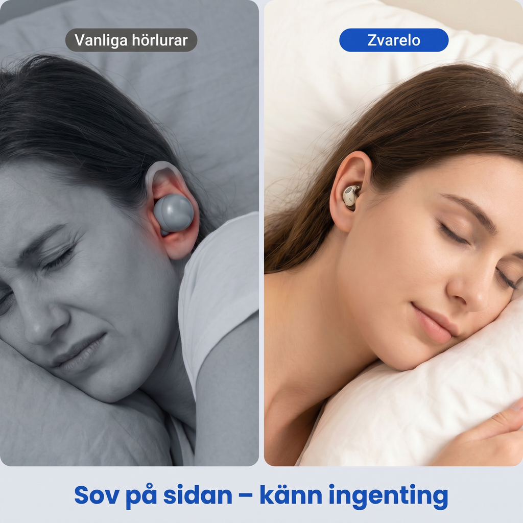 Zvarelo™ — Trådlösa Sömnhörlurar som låter dig somna med musik utan sladdar i vägen