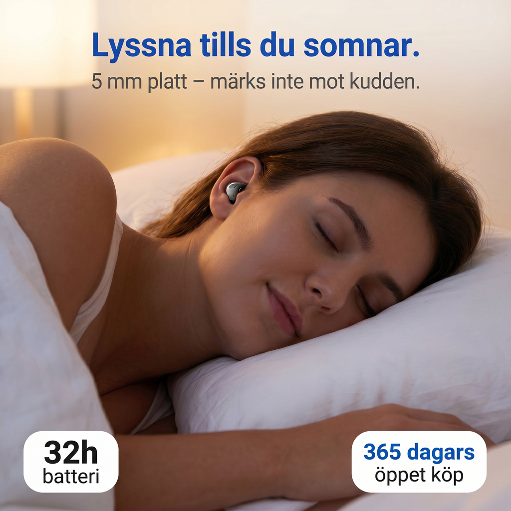 Zvarelo™ — Trådlösa Sömnhörlurar som låter dig somna med musik utan sladdar i vägen