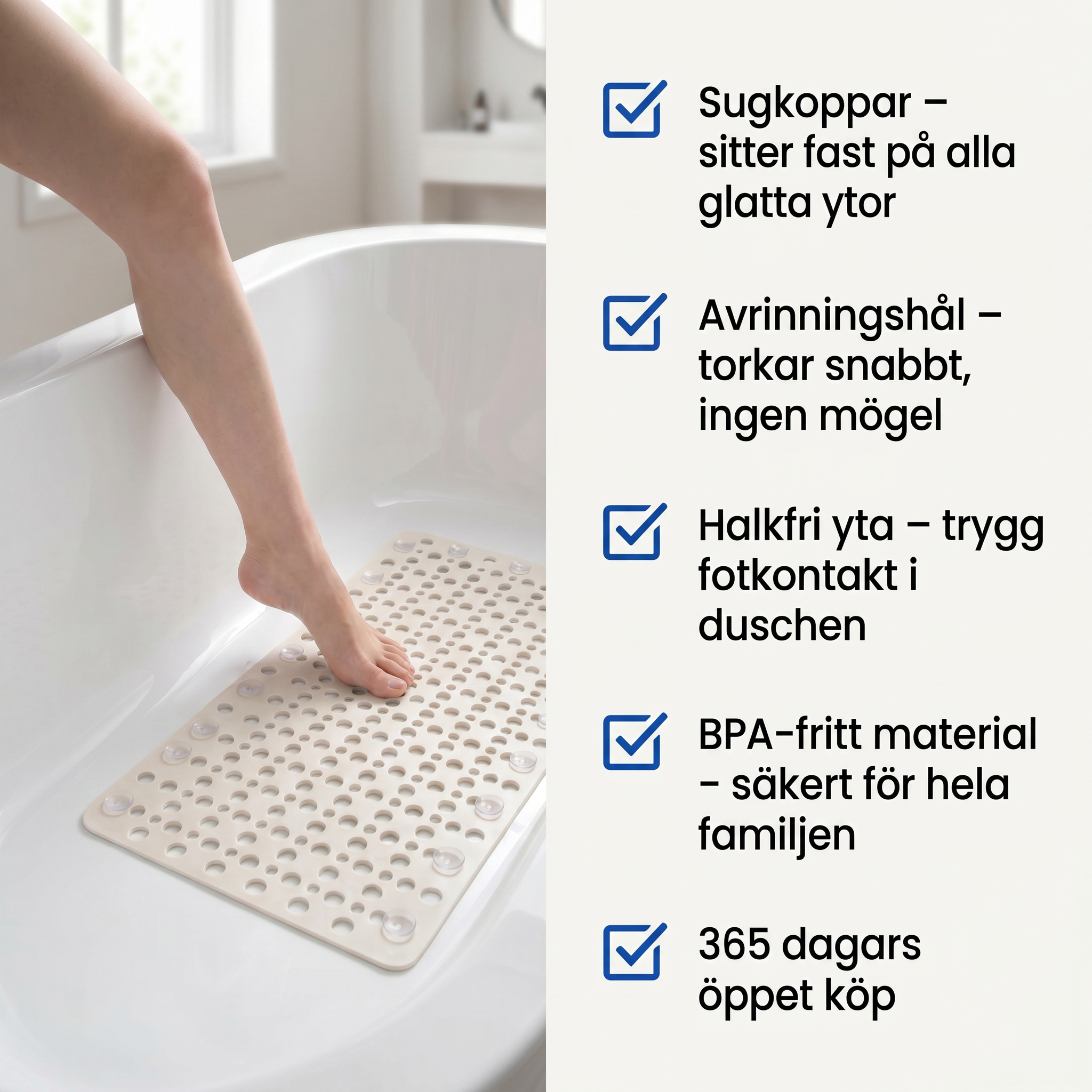 Zvarelo™ — Antislip duschmatta som förhindrar halkolyckor i duschen och stimulerar fötterna