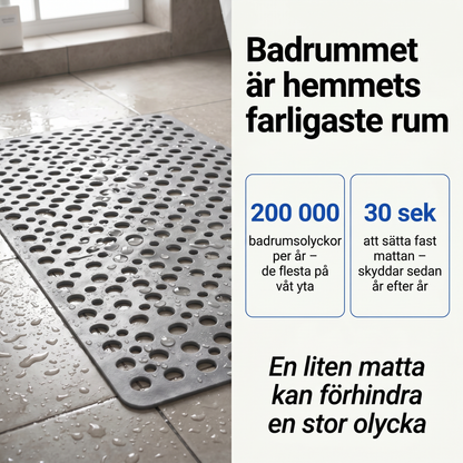 Zvarelo — Antislip duschmatta som förhindrar halkolyckor i duschen och stimulerar fötterna