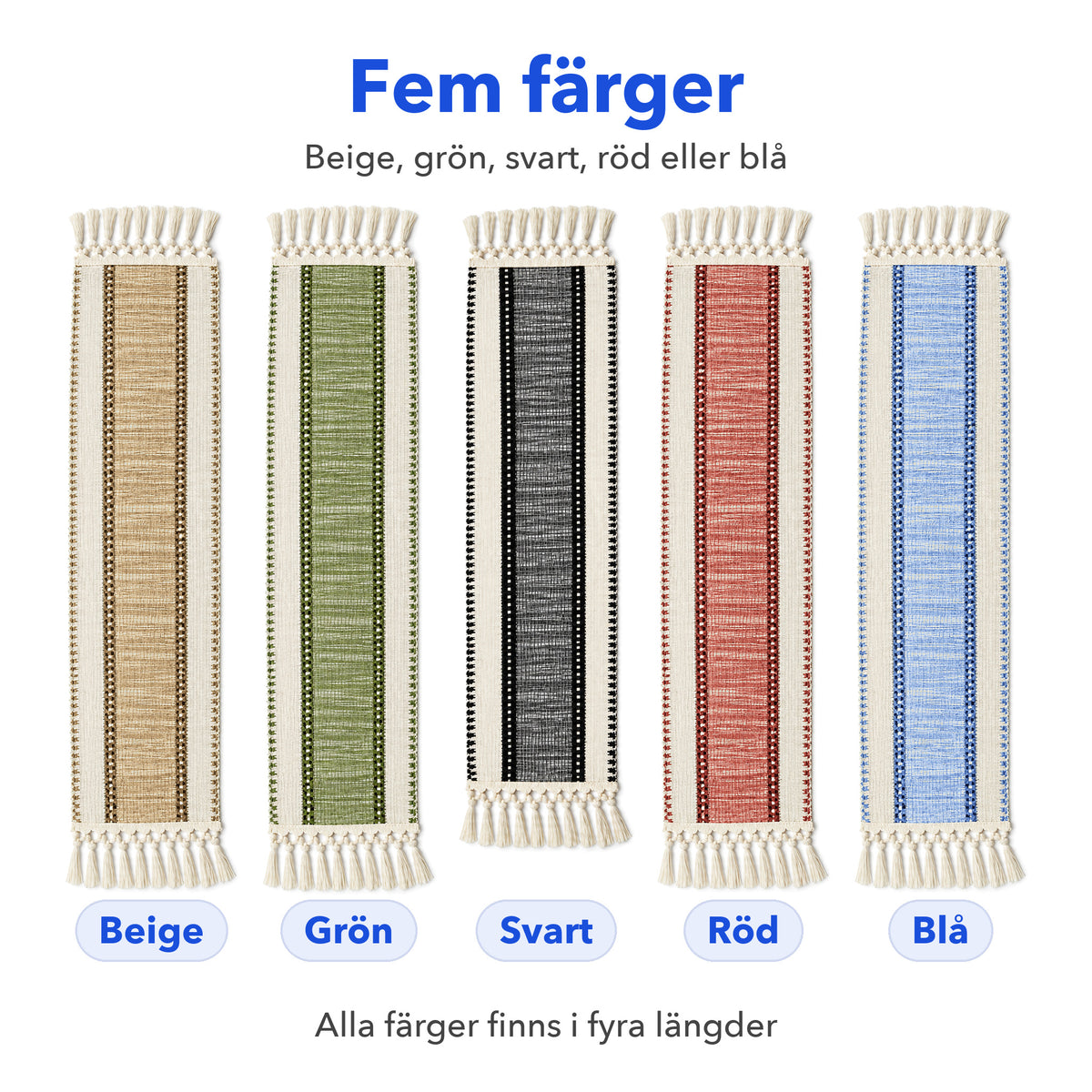 Bordslöparen i fem färger