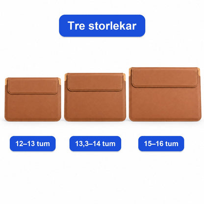 Datorfodralet i tre storlekar: 12–13 tum, 13,3–14 tum och 15–16 tum
