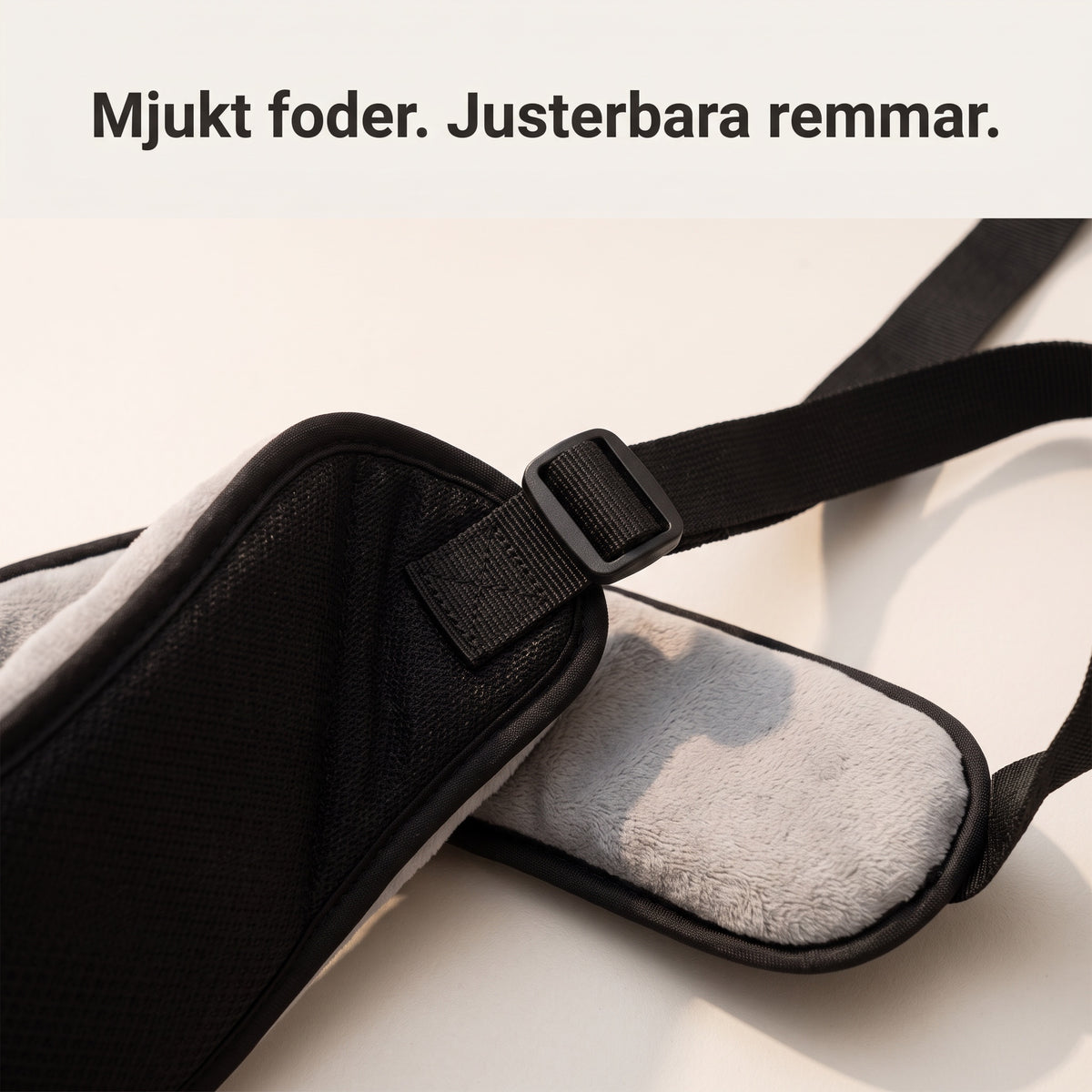 Materialdetalj mjukt foder och justerbara remmar