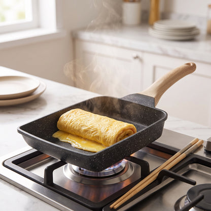 Zvarelo rektangulär nonstick omelettpanna