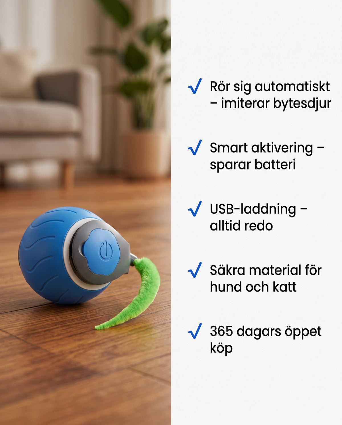 Zvarelo™ — Kattleksaken som rör sig på egen hand och väcker jaktinstinkten utan att du behöver vara med