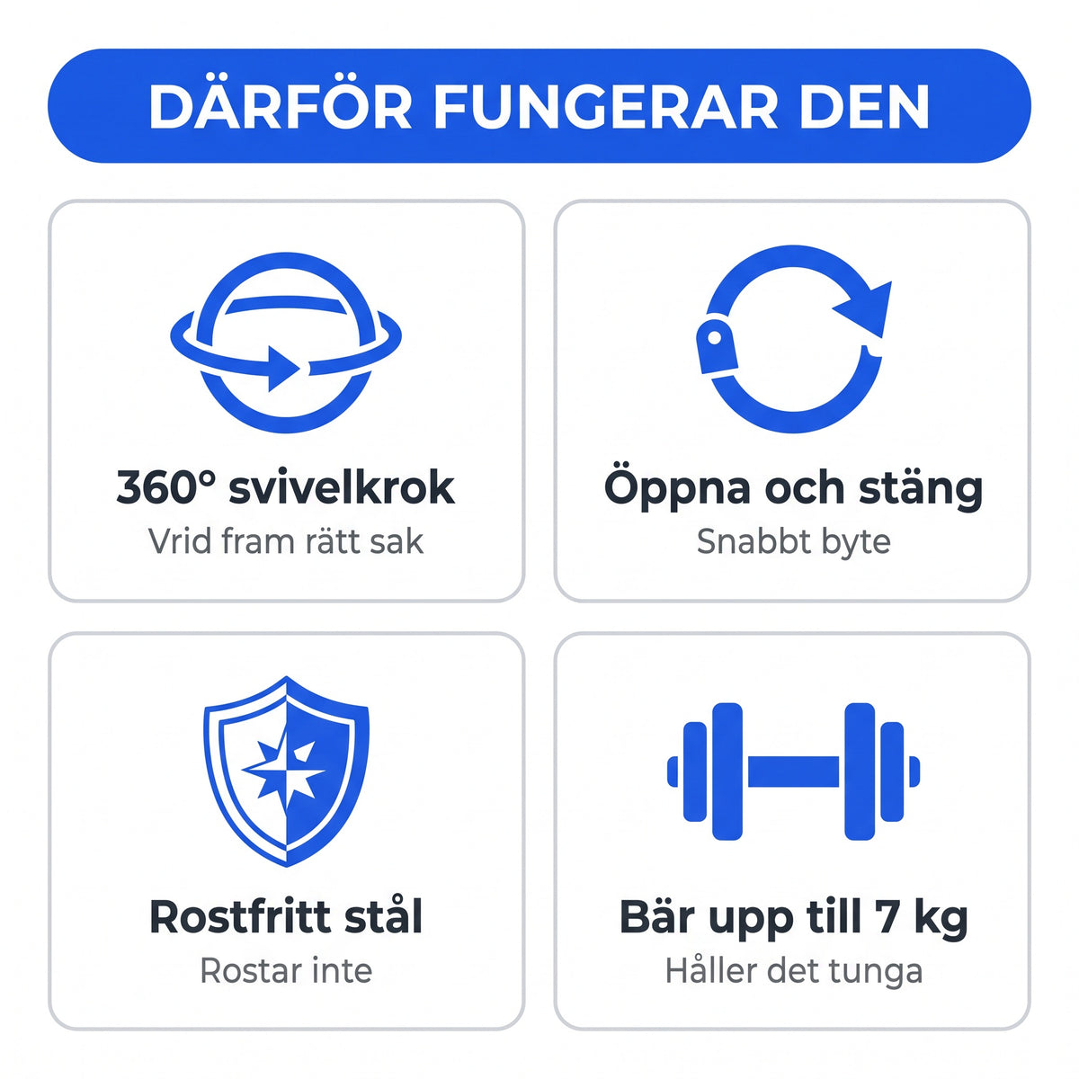 Zvarelo cirkelhängare accessoarer rostfritt stål