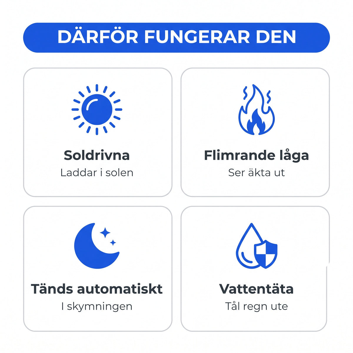 Zvarelo soldrivna LED-ljus